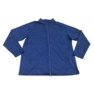 G/FORE Mens XL Blue‎ Camo Full Zip Golf Jacket Mock Neck Stretch Performance
